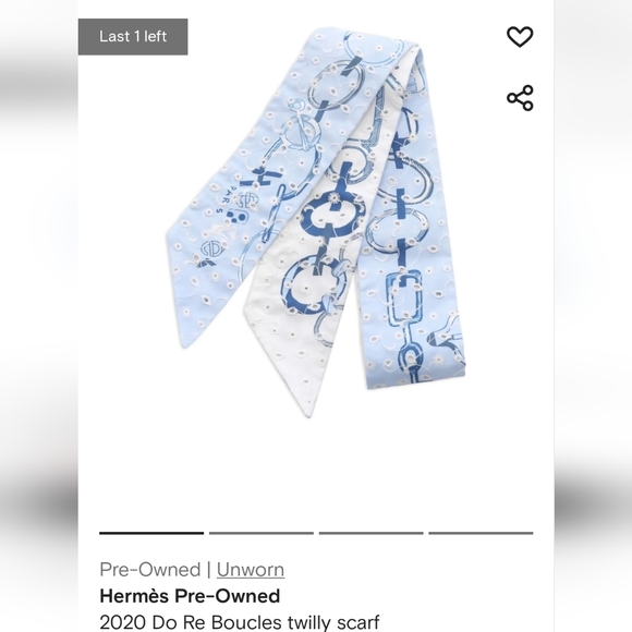 NWT Hermès Do Re Boucles Twilly Silk Scarf 2020 - Picture 6 of 6